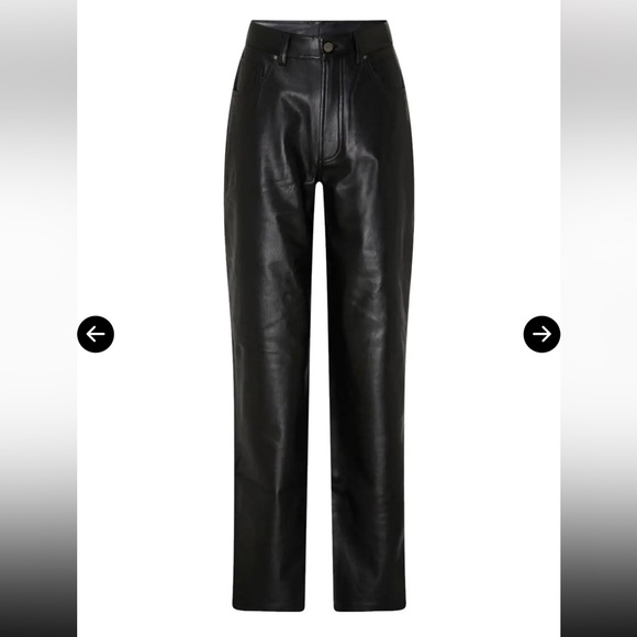 Anine Bing Black Leather Pants